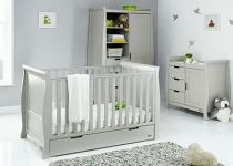 OBABY Stamford Classic 3 pce Room Set "Warm Grey" FREE DELUXE SPRING MATTRESS