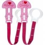 Mam Soother Clips Pair "Pink"