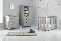 OBABY Stamford Mini 3 Piece Nursery Room Set –  Inc Spring Matt -Taupe Grey