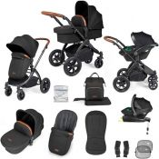 ICKLE BUBBA Stomp Luxe Premium i-Size Travel System - Midnight/Black/Tan