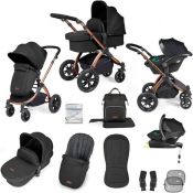 ICKLE BUBBA Stomp Luxe Premium i-Size Travel System - Midnight/Bronze/Black