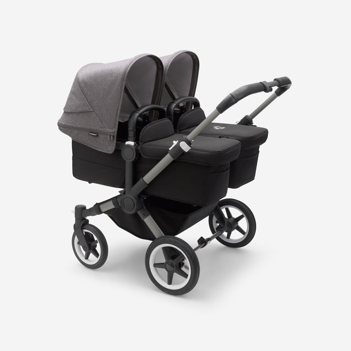 BUGABOO Donkey 5 Twin "Grey Melange Canopy and Graphite Chassis"