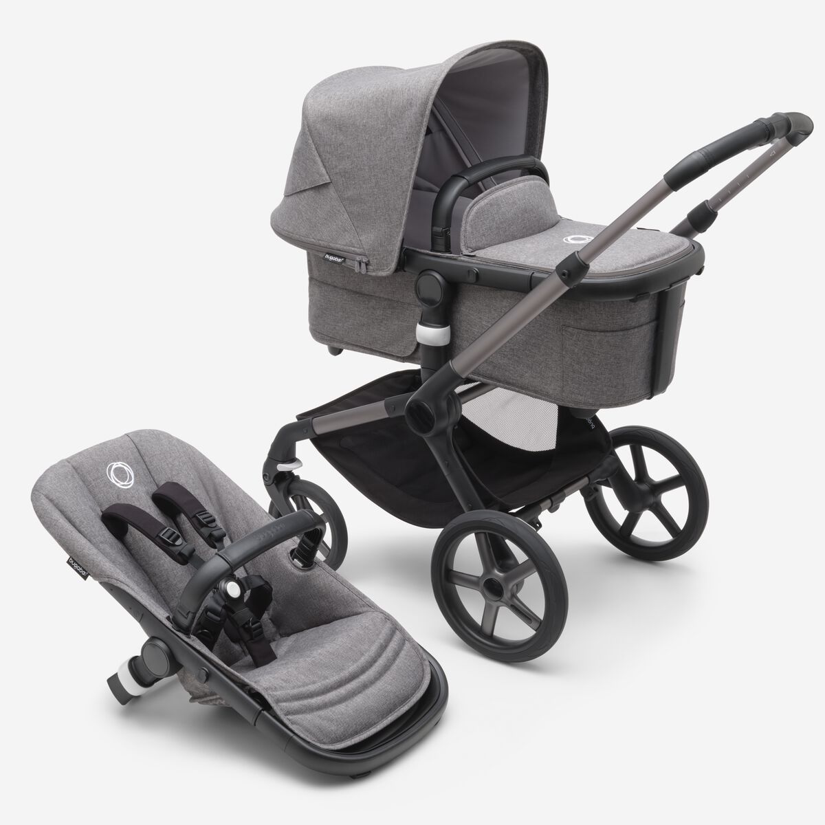 BUGABOO Fox5 Carrycot and Seat "Grey Melange"