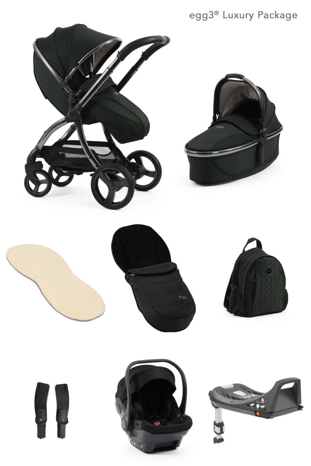 EGG3 Stroller - Luxury Bundle "Black Olive"