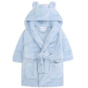 BABY TOWN Super Plush Robe 0-6 mths "Blue"