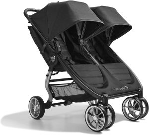 Baby Jogger City Mini 2 Double and Raincover  - Opulent Black