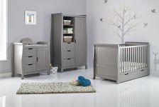 OBABY Stamford Classic 3 piece Room Set "Taupe Grey" FREE DELUXE SPRING MATTRESS