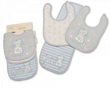 2 Bibs and Burp Cloth Set - Cuddly Cub