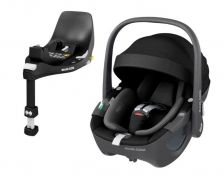 Maxi Cosi Pebble 360 & FamilyFix 360 Bundle - Essential Black