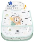 KIKKA BOO 3 Cotton Bibs With Crumb Catcher