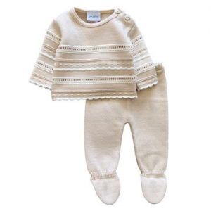 DANDELION Beige Knit Set NB