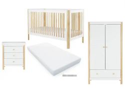 ICKLE BUBBA Tenby 3 Piece Set FOC Spring Matress - Scandi White