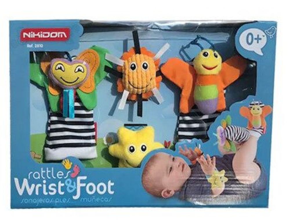  Koty Baby Wrist Rattles Foot Finder Toys Set, Toddler