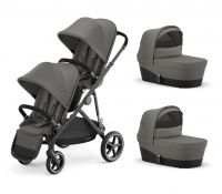 Cybex Gazelle S Twin Bundle- Taupe/Soho Grey