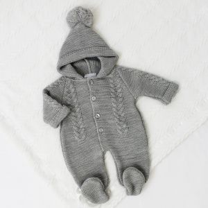 DANDELION Hooded Knitted Pramsuit 