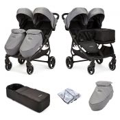 ICKLE BUBBA Venus Prime Double Stroller - Grey with Black Handle