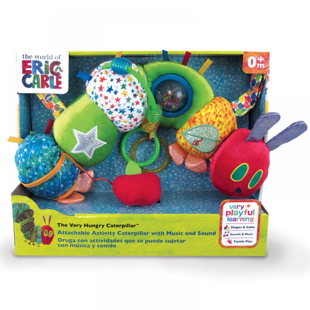 The Very Hungry Caterpillar|Baby's Musical Activity Soft Toy 40cm|Clip On Pram 