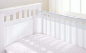 BREATHABLE BABY AirFlow Mesh 4 Side Bumper "White"