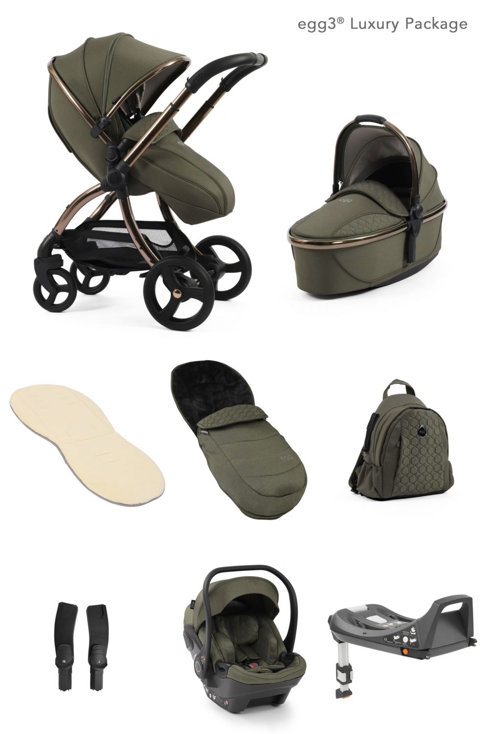 EGG3 Stroller - Luxury Bundle "Hunter Green"