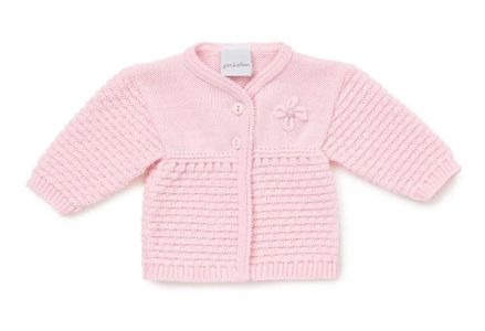 DANDELION Knit Cardigan "Pink Petal"  NB, 0-3, 3-6