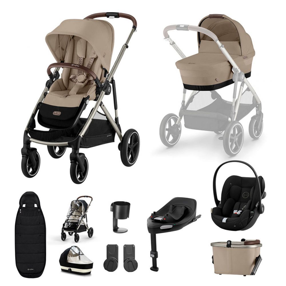 Cybex Gazelle S "Almond Beige" - 11 piece bundle