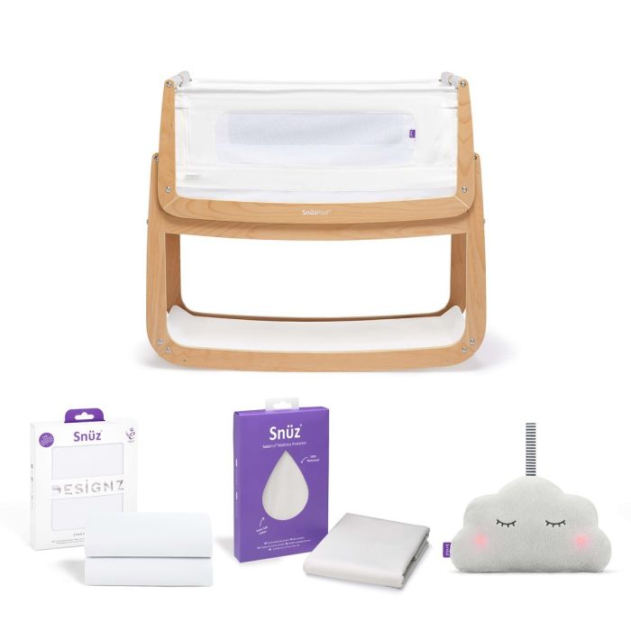 Snuz Pod4 Bedside Crib Bundle "Natural"