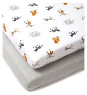 CLAIR DE LUNE Moses Basket Fitted Sheets "Jungle Dreams"
