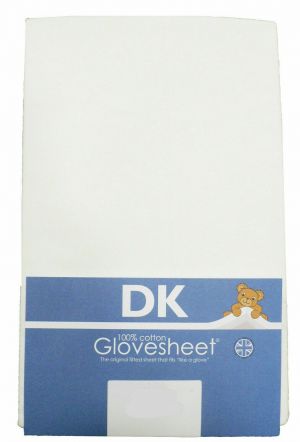 DK White Travel Cot Fitted Sheet