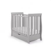 OBABY Stamford Space Saver Cot & Mattress " Warm Grey"