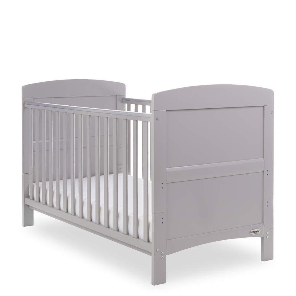 OBABY Grace Cot Bed Grey Cot Beds buy online The Baby Barn UK