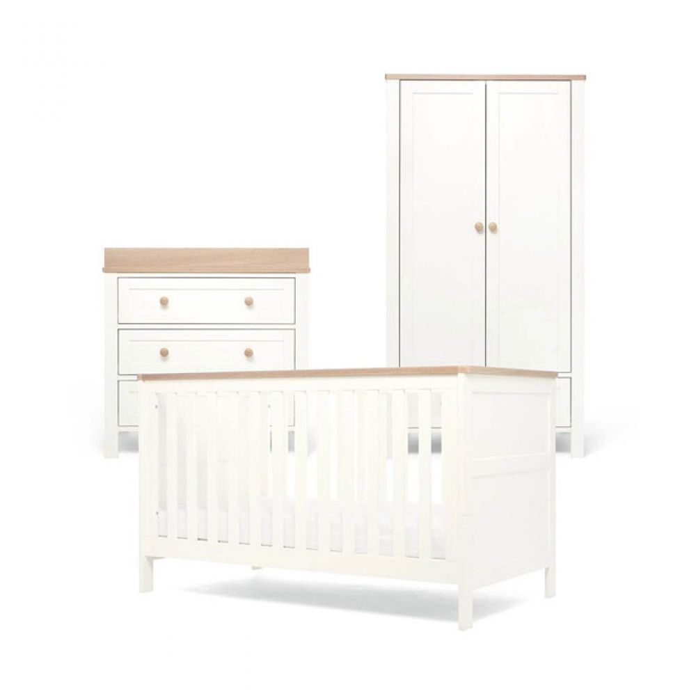 MAMAS & PAPAS Wedmore Furniture Range "White" FREE Deluxe Spring Mattress