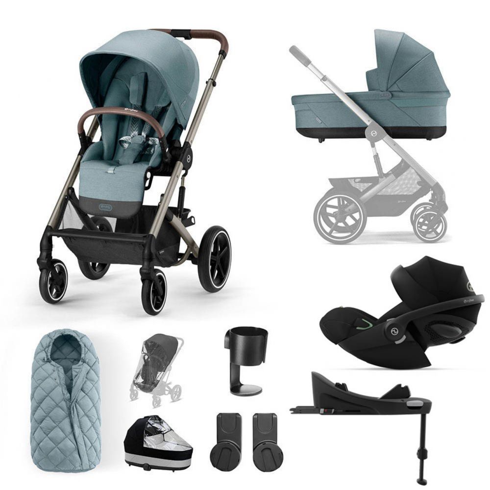 Cybex Balios S Lux "Sky Blue" - 10 Piece Bundle