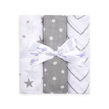 BLOOMSBURY MILL Muslin Squares "Grey&White"