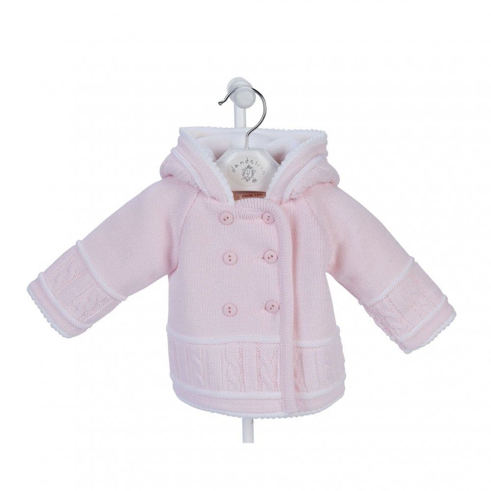 Dandelion Baby Knitted Jacket Cardigan Pink - buy online - The Baby ...