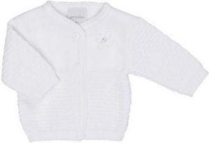 DANDELION Knitted Petal Cardigan - White Newborn