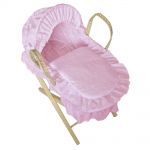 Doll's Moses Basket Pink