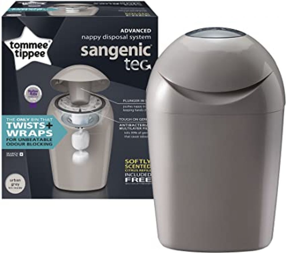 Tommee tippee sangenic tec available Twists & wraps each nappy to lock in  odour Anti-bacterial film kills 99% of germs on contact and…