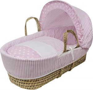 Kinder Valley Pink Spots & Stripes Moses Basket